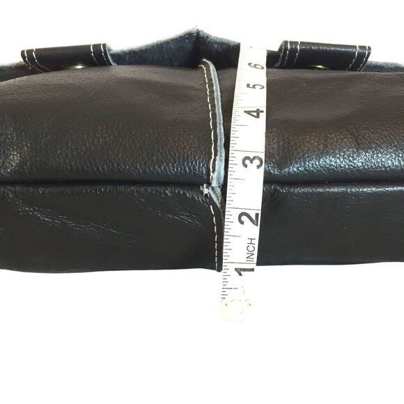 Wilsons Leather Black Messenger Bag With Adjustable Crossbody Strap 14 X 11 - Picture 5 of 7